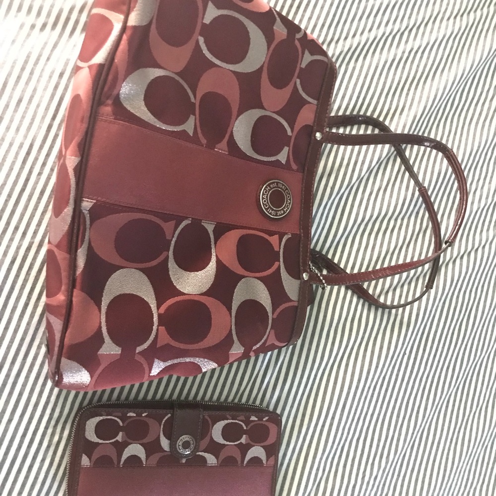 Coach bag and wallet